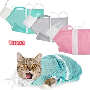 Cat Bathing Bag, Anti-Scratch & Bite Proof Cat Grooming Tool, Multi-Purpose Fixed Pet Washing Sack, Essential Cat Care Accessory