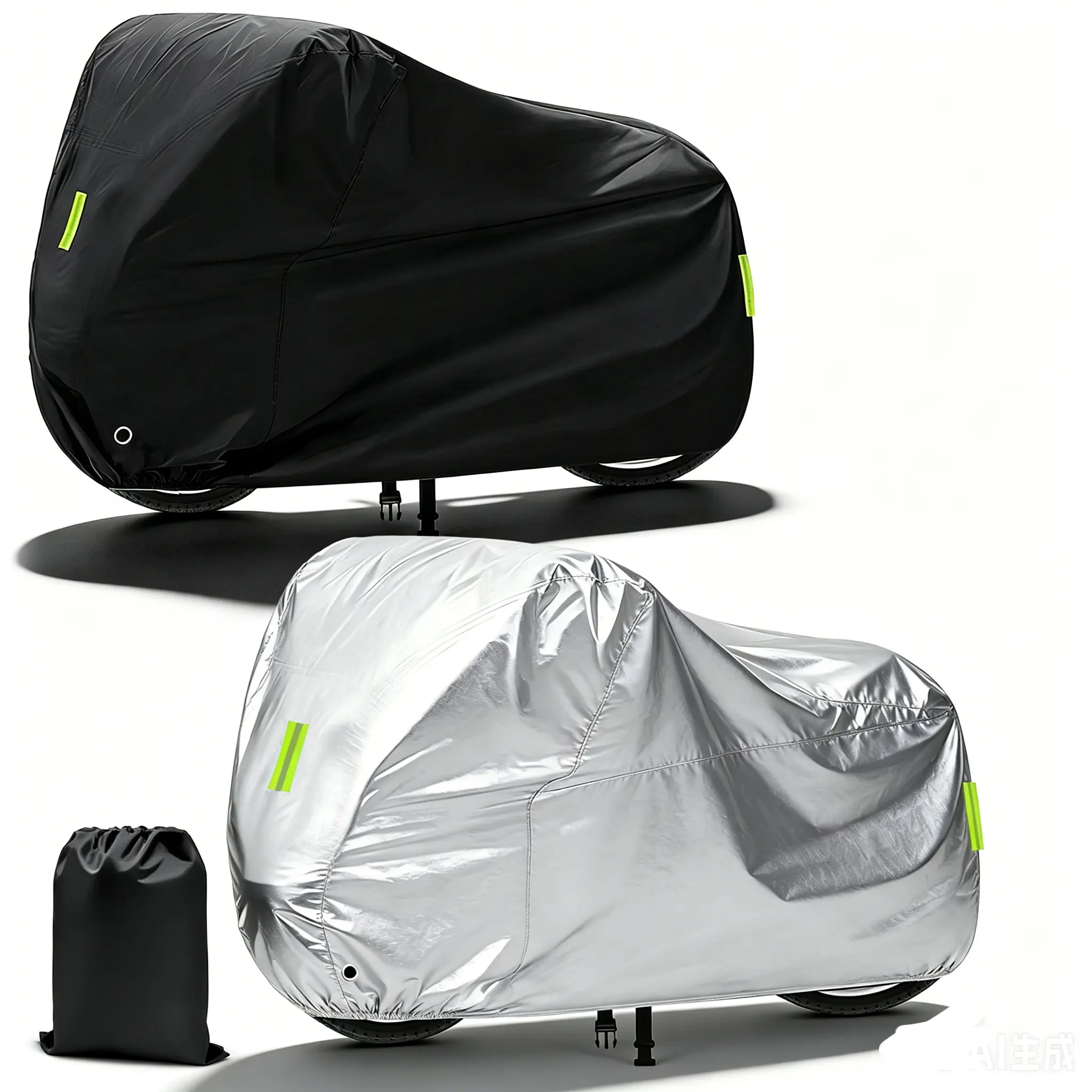 Waterproof Motorcycle Cover,Anti-UV All Season Protection,Anti-Theft Lock Hole,Windproof Adjustable Buckle,Elastic Hem,Universal Fit Motorcycles