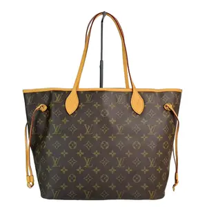 Pre-owned Louis Vuitton Leather Tote Bags MM Neverfull Monogram Canvas Tote Bag