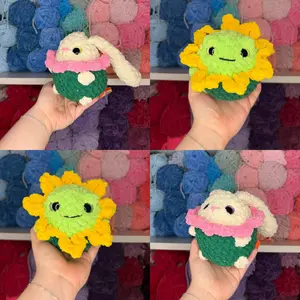 Crochet Flower Bunnies + Frogs