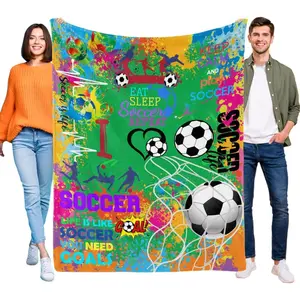 Football Blanket Gift Super Soft Flannel Football Blanket Football Enthusiast Gift