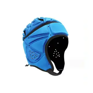 Adult Soft Shell Rugby Helmet, EVA Anti-Collision Goalie Head Guard for Soccer & Football