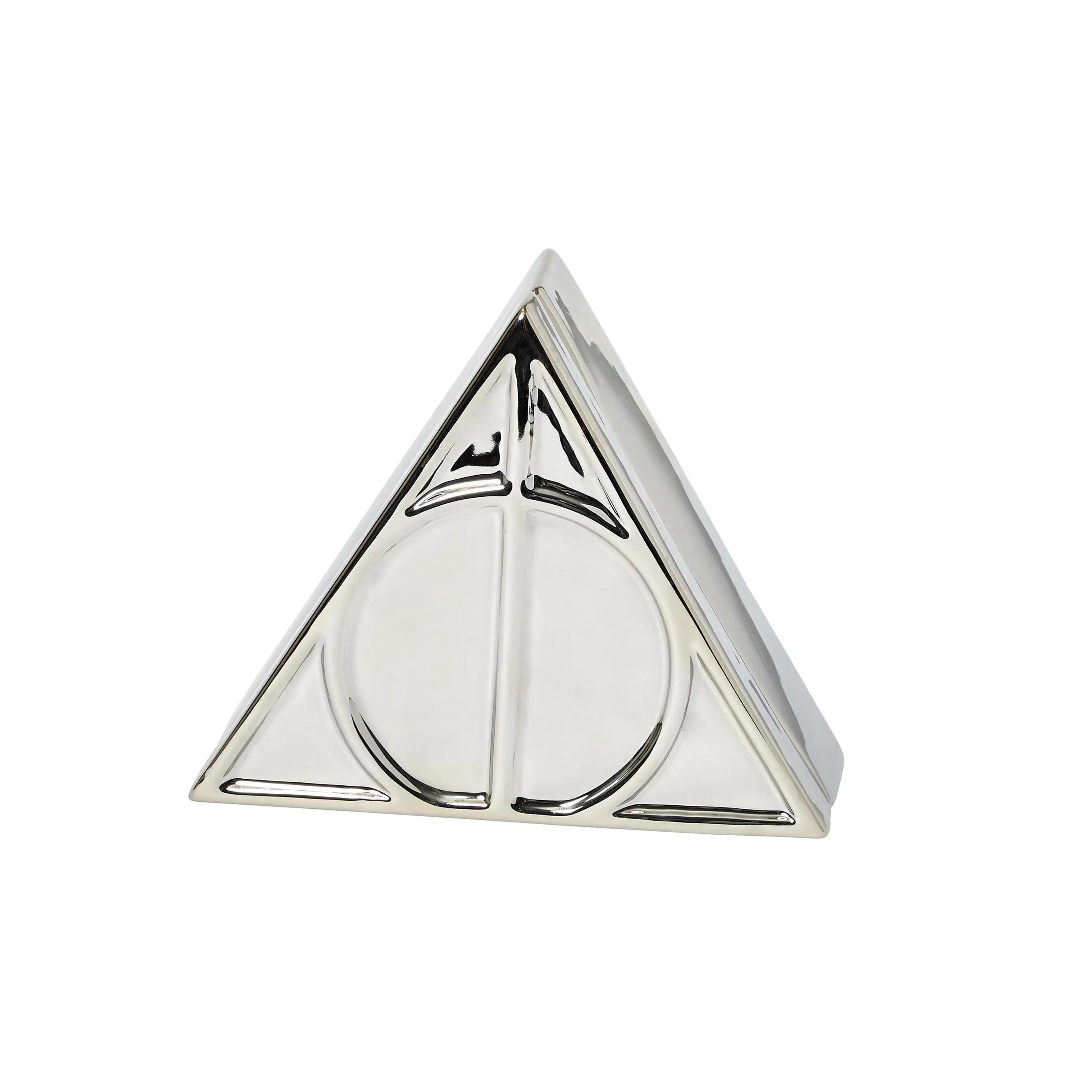 Harry Potter Deathly Hallows Symbol Silver Storage Box | 7.5 x 6.5 Inches