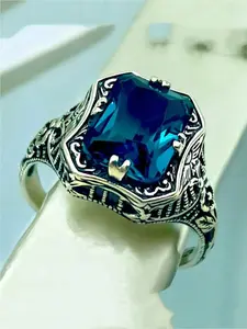 Lightweight, Luxurious Inlaid Synthetic Cubic Zirconia Ring, High-end Ring Decoration, Wedding Promise Rings, Solitaire Engagement Rings, All Seasons Jewelry, Daily Unique Gifts, Birthday Anniversary Gifts, Solitaire Ring