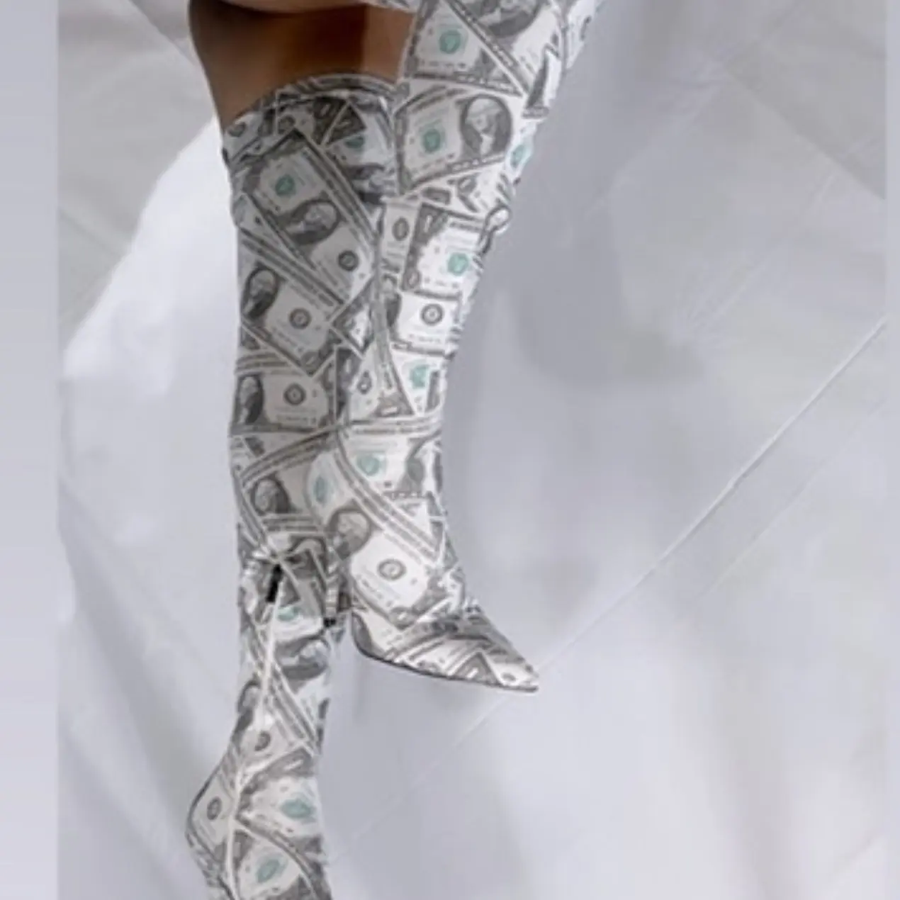 MONEY BAG THIGH HIGH BOOTS Over-the-Knee Footwear Women