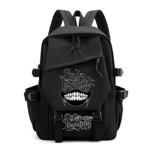 Viral TikTok Solo Leveling Anime Backpack 2025! Full-Print Design + 17" Laptop Compartment  Waterproof & 3 Quick-Access Pockets for School/Con/Travel