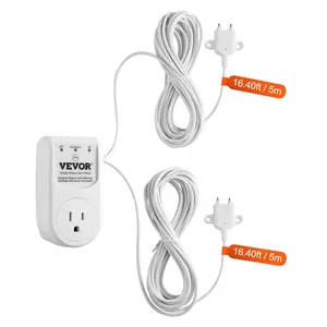 VEVOR Sump Pump Alarm, Indoor/Outdoor High Water Septic Tank Alarm With HI/LO Dual Sensors, 85dB Loud Alarm and 16.4ft Extended Sensor Cable, For Sewage Pits, Submersible, Utility