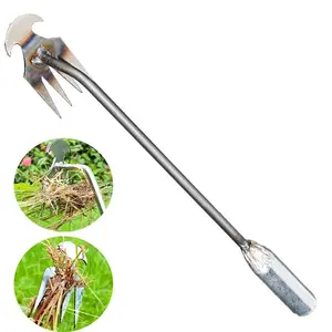 Stainless Steel Weeding Tool, Durable Garden Cultivator & Soil Loosener, Multifunctional Root Puller, Garden Hoe for Effective Garden Weeding