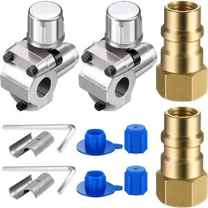 Piercing Valve Kits with Dust Cap Converts R12 to R134a Fit 7/16 Inch Low Side Port BPV-31 Piercing Tap Valve Replace for AP4502525, BPV31D, GPV14, GPV31, GPV38, GPV56, MPV31 (2 Sets)