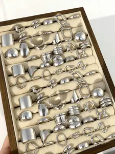 Women's Silver Color Geometric, Vintage Boho Minimalist Design, Random Shipping, All Seasons Jewelry, Elegant Style, Dainty Stacking Rings, Stackable Rings, Elegant Fashion Rings