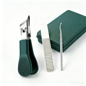 Ultra Sharp Eagle-Beak Beveled Nail Clipper Set,Pain Free Ingrown Toenail Trimmer Heavy,Effortlessly Cut Thick Hard Nails,Professional Manicure Pedicure Grooming Tool, Nail Care, Handle