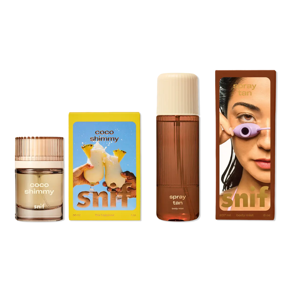 Snif Vacation Glow Body Mist + Coco Shimmy Perfume Duo