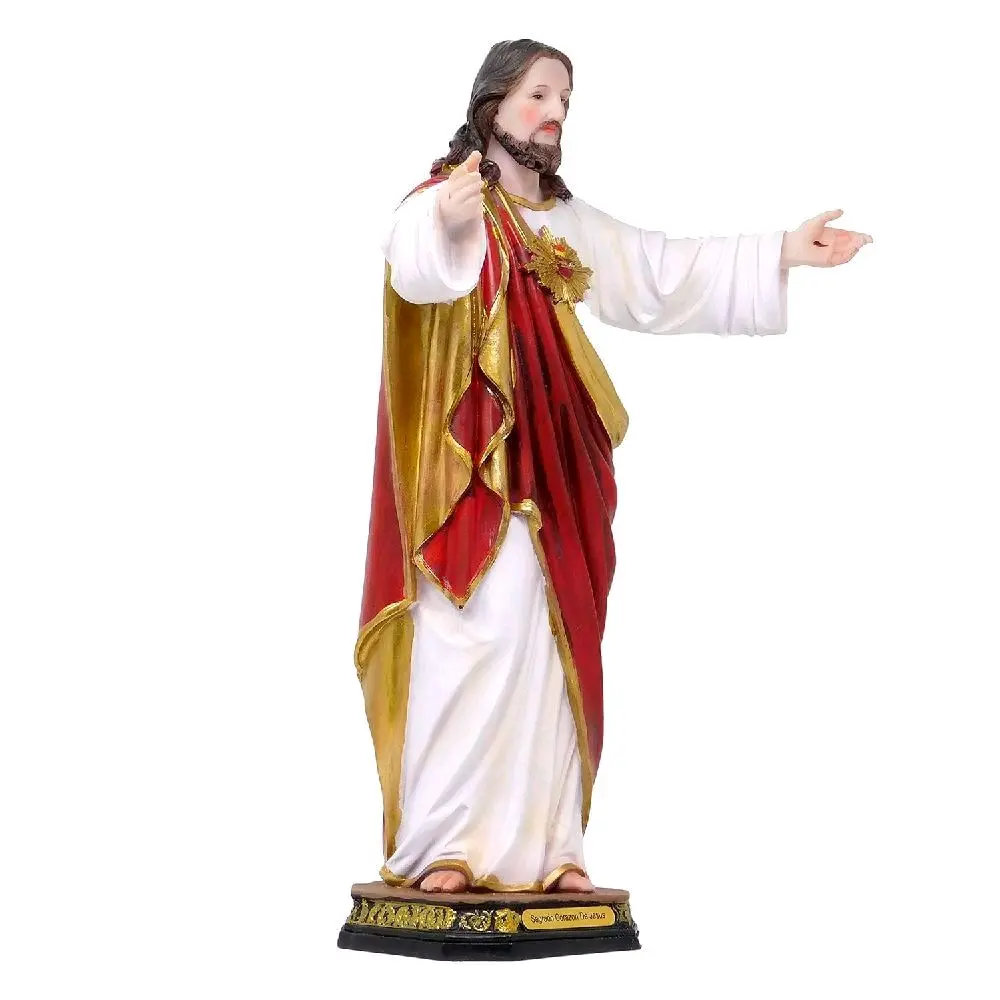 Sagrado Corazon de Jesus  12"-15" Inches Tall Open Arms Sacred Heart of Jesus Estatua Brand New
