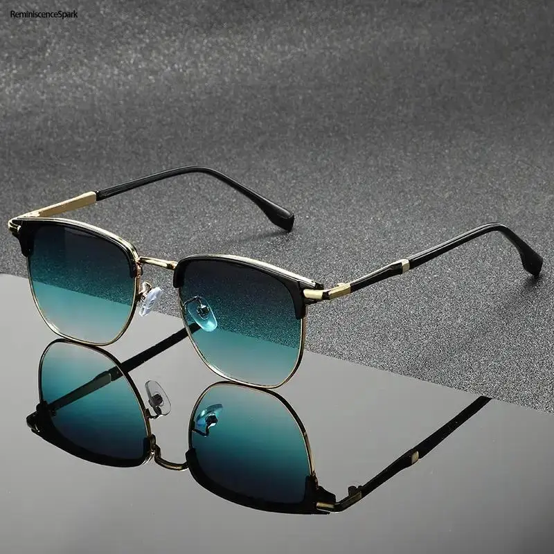 Vintage Square Sunglasses for Women & Men | Classic Metal Frame Unisex Sun Shades | Trendy Retro Eyewear | UV Protective Stylish Glasses Perfect for Daily Street Style, Beach, Travel & Outdoor Casual Wear