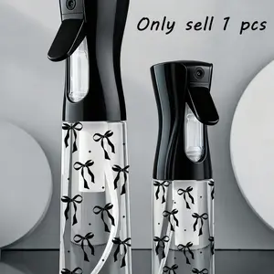 Black, bowknot pattern press-type high-pressure spray bottle, 200ml/500ml toner container, transparent PET refillable travel spray bottle, Travel Bottles