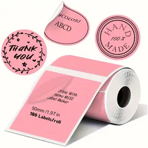 2 Inch Round Thermal Sticker Labels(50mm)- 150 Sheets/Roll, Self-Adhesive Direct Thermal Paper For P50/M110/M220/D100/D200/X4 Printers, Circle Stickers For Reatil Thank You Tags, Food Jars & Gift Packaging