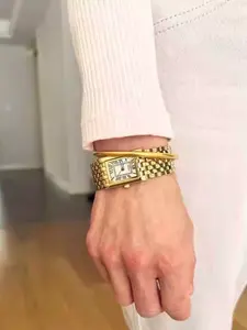 Luxury Vintage Small Square Dial Watch, Women's Ultra-Thin Steel Band Waterproof Wristwatch, Fashionable Timepiece for Daily Wear, Elegant Square Dial