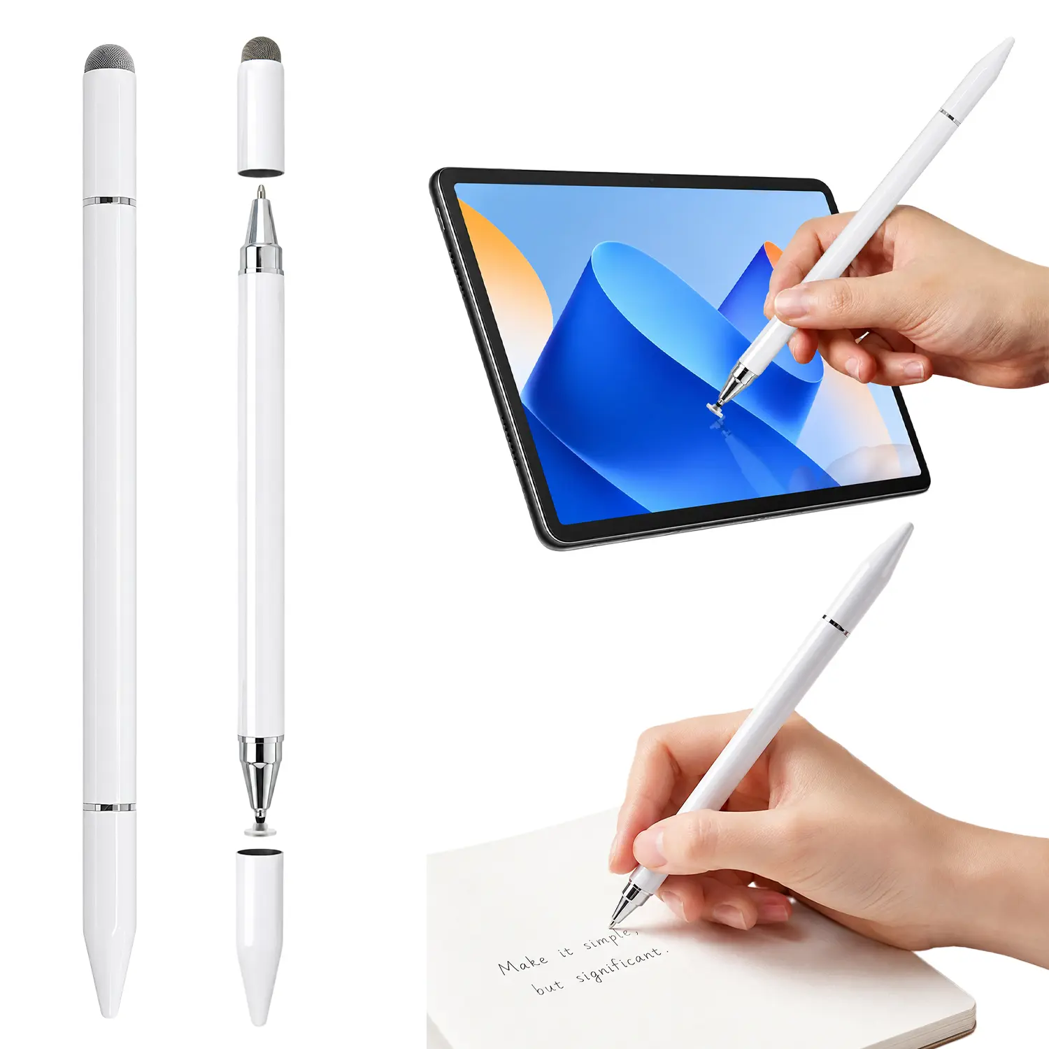 Oceantree 3-in-1 Stylus Pen for All Touch Screens, Universal Stylus Pen neutral pen flat pen,High Precision for iTablets,for Samsung Galaxy Tab, Phones, Switch, suitable for all ages birthday gifts NO Bluetooth Needed #TikTokShopBackToSchool