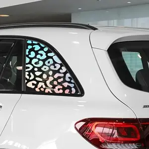 Cartoon Leopard Pattern Car Sticker, Creative Car Window Sticker, Windshield Sticker, Personalized Waterproof Durable DIY Decorative Decals for Car, Stylish Car Merch