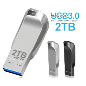 2TB Metal Usb 3.0 Pen Drive 2TB Usb Flash Drives 1TB High Speed Pendrive Waterproof Usb Flash Disk New Upgraded TYPE-C Adapter