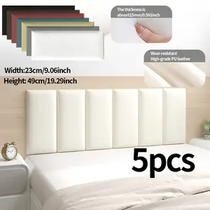 Self-Adhesive 5-Piece 3D Anti-Collision Wall Stickers, Waterproof, Soundproof, Thick Design, Easy Bedroom Decor, Ideal Gift for Parents