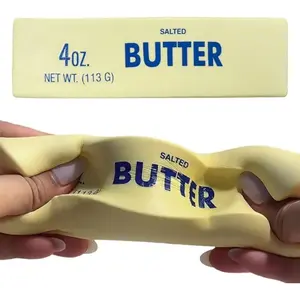 Realistic Butter Stick Squeeze Ball, Soft Stress Relief Fidget Toy, Wet Slow Rebound, Cute Design, Ideal for Anxiety & Relaxation