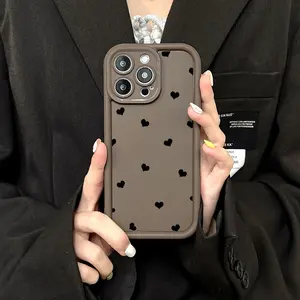 Simple little heart Phone cases Case Compatible with iPhone 17 Pro Max 16 16e 15 14 Plus 13 12 Mini 11 Air X XS Pattern TPU Lens Protection Durable Soft Cover Gift 2D printing