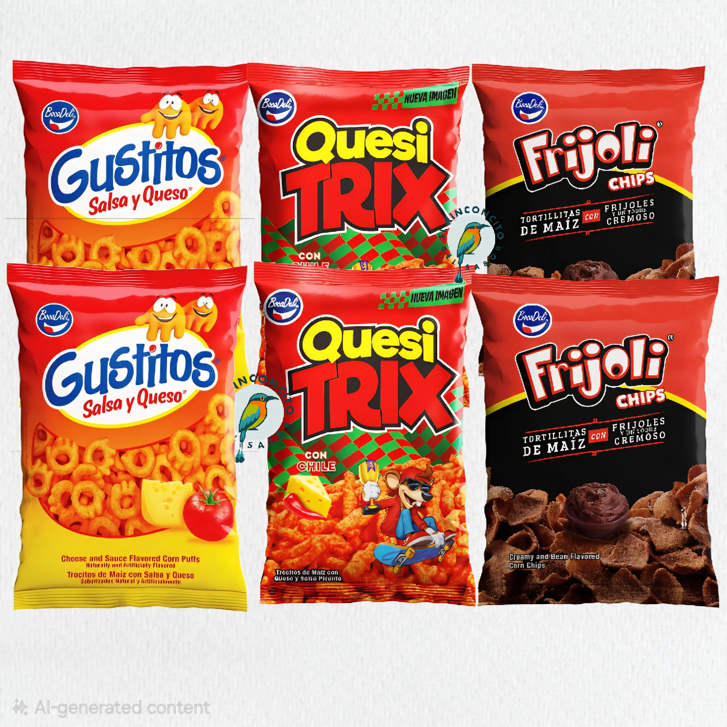 Bocadeli Classic Snack Collection Gustitos, Frijoli & Quesitrix 6 Pack