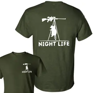 Night Life Raccoon Hunting Shirt, Funny Trash Panda Hunter Tee, Tactical Night Hunting Graphic T-Shirt, Outdoor Wildlife Humor Shirt, Gift for Hunters, Camo Style Apparel
