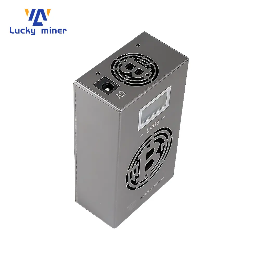 DCE LV06 Silver Solo Computing Device - 500G, 13W Ultra Low Power, 500GH/s Hashrate, 0-35°C, 100-240V AC PSU, Wi-Fi Enabled, Silent, Remote Management Support, Computer Accessories for Solo Mining