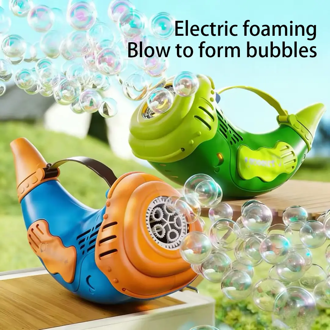 2026 New Horn Bubble Machine, Rechargeable Automatic Handheld Bubble Blower, Fun Outdoor Party Bubble Toy for Kids, Perfect Birthday Gift for Boys & Girls