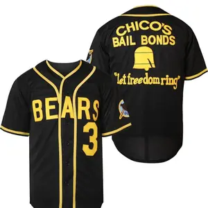 Bad News Bears #13 Black White Tanner Boyle Movie 1976 Chico's Bail Bonds Baseball Jersey Loose Comfortable Short Sleeve Christmas gifts