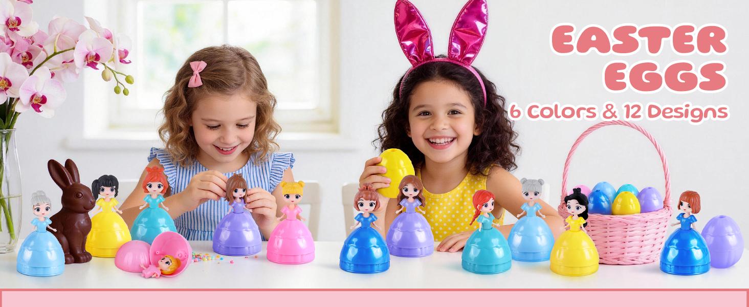 Easter Gifts for Kids, 12 Piece Prefilled Easter Egg,Perfect for 3+ Year Old Boys and Girls, Ideal for Easter Basket Stuffers Greenish Spring Glow Up