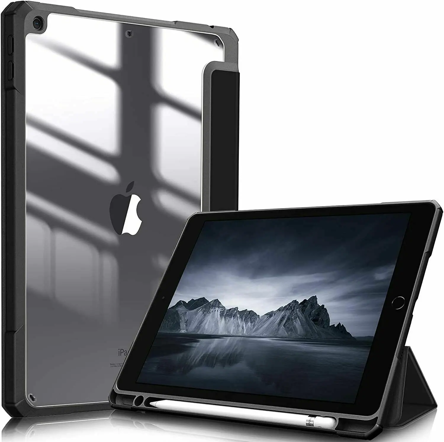 For iPad 9th/8th/7th Gen 10.2'' Case Smart Trifold Stand Cover w/Pencil Holder
