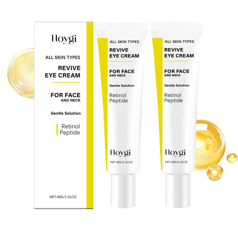 Retinol Peptide Anti-Aging Cream 50G - Gentle 2pcs Formula for All Skin Types, Hydrating Face Moisturizer, Undereye Dark Circle Lightener & Puffiness Reducer, Face & Neck Firming Treatment (Drop-Inclusive)