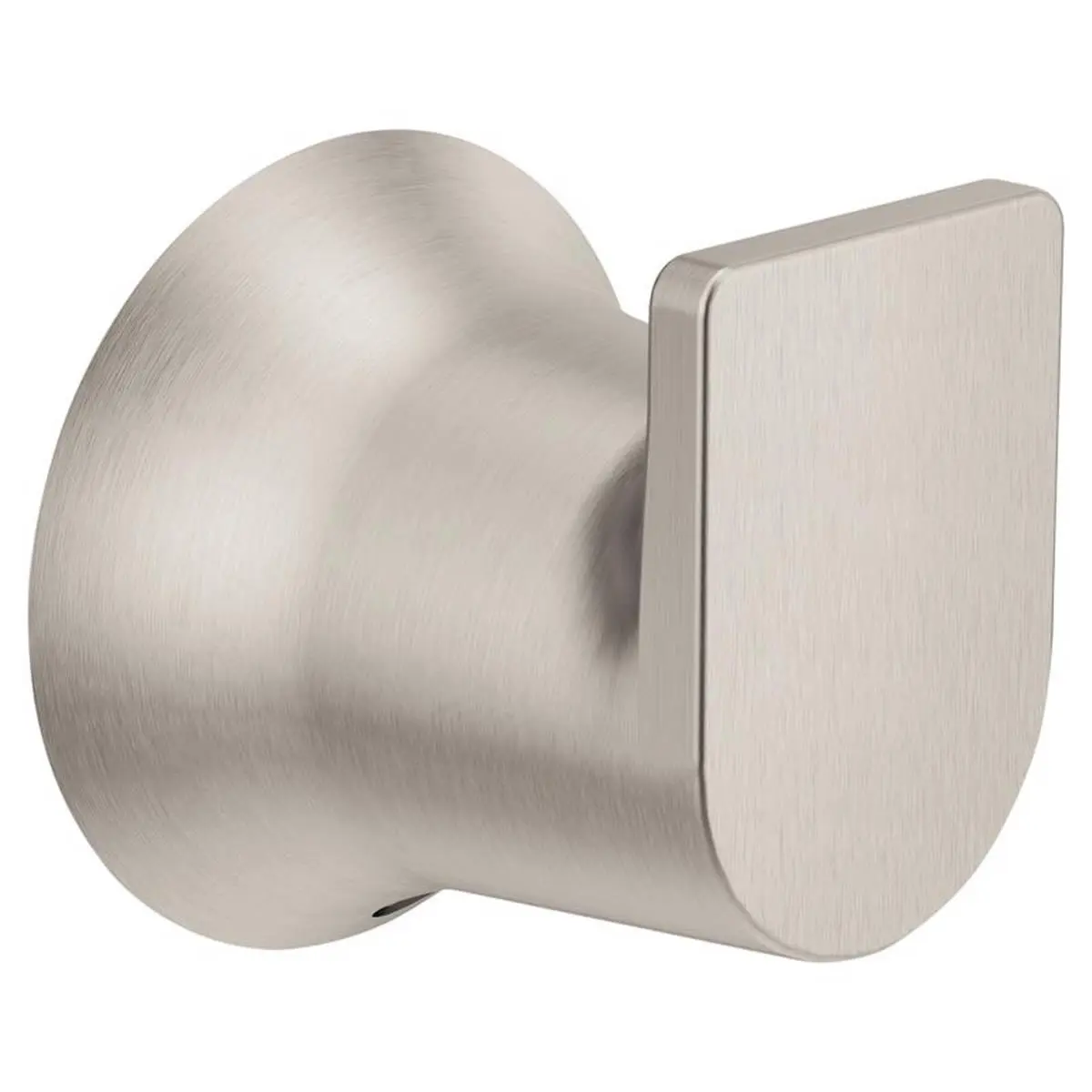 Moen Genta Contemporary Brushed Nickel Zinc Metal Round Heavy-Duty Wall-Mount Home Organizer Hook, 2x1.37x1.56 in., 30lbs Capacity, Indoor Use, Dependable Bathroom Storage with Hanging Hardware