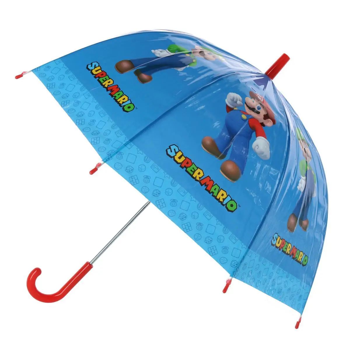 Textiel Trade Kids' Super Mario and Luigi Stick Umbrella, Stick Umbrellas