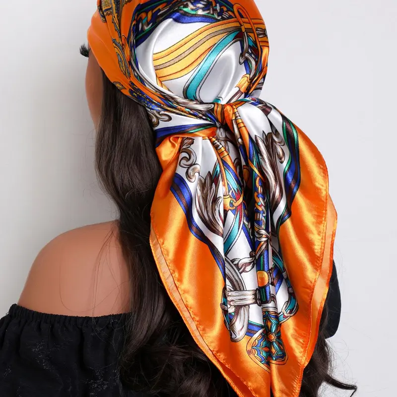 35" Women's Bohemian Style Scarf, Silk-Like Headband for Elegant Looks, Perfect Gift for Any Occasion, Casual Lightweight Woven Fabric
