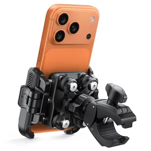 Lamicall Motorcycle Phone Mount Accessory – Dual Anti-Vibration Shock Absorber, Full Protection, 360° Secure Holder for iPhone 17 Pro/16/15/14/13 & All 4.7-6.7” Phones, Accessories