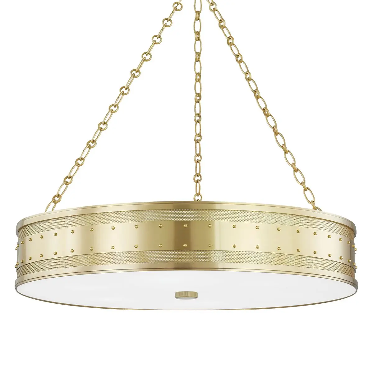 Large Gaines Chandelier - Vintage-Inspired 6-Light Design with Steel Frame and Elegant Chains