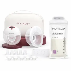 Momcozy Breast Pump Hands Free M5 & Momcozy Breastmilk Storing Bags 200pcs