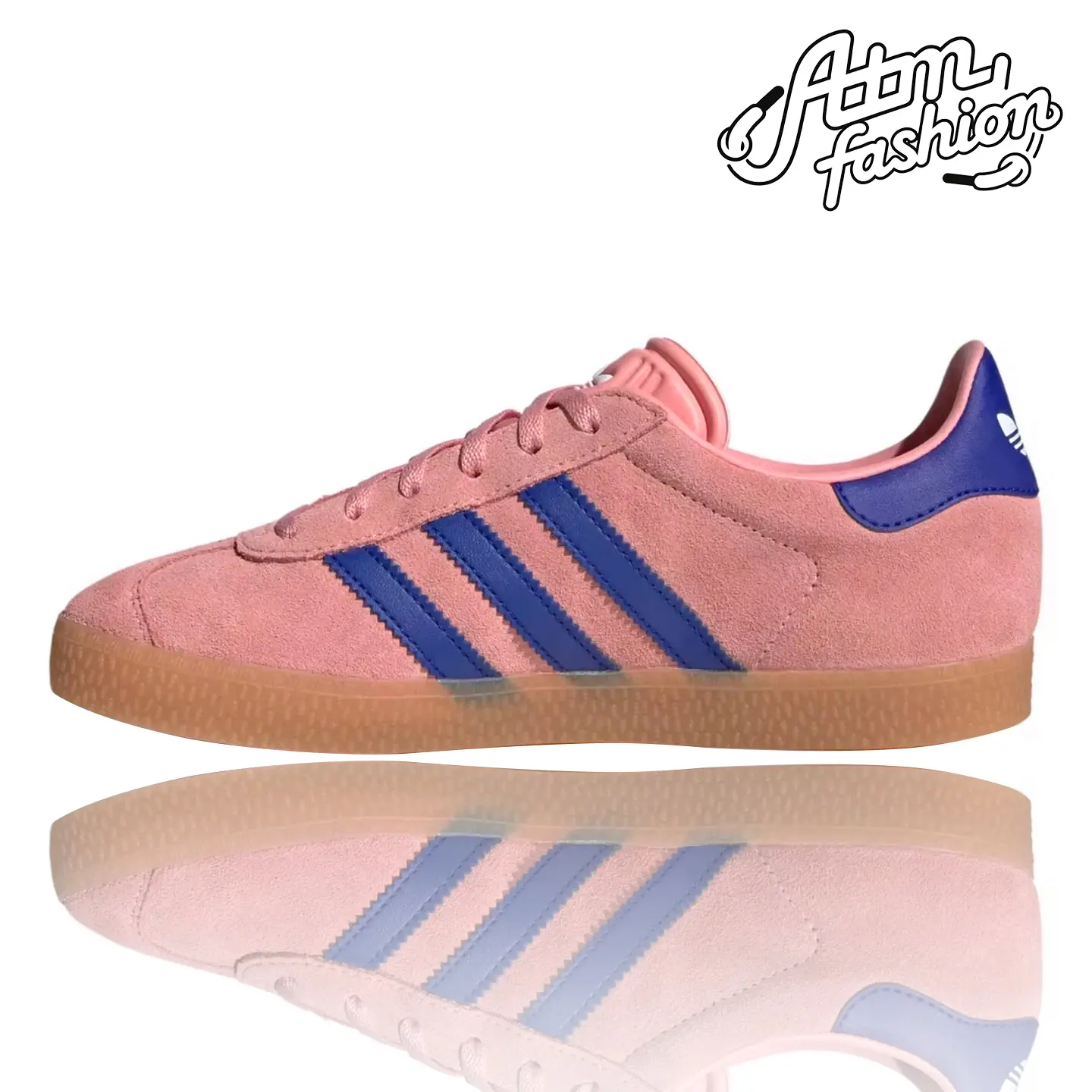 Adidas Gazelle J Semi Pink Spark Lucid Blue Women's Authentic Shoes Footwear Sneaker Trainer Comfortable Walking Fashion Trending Gift