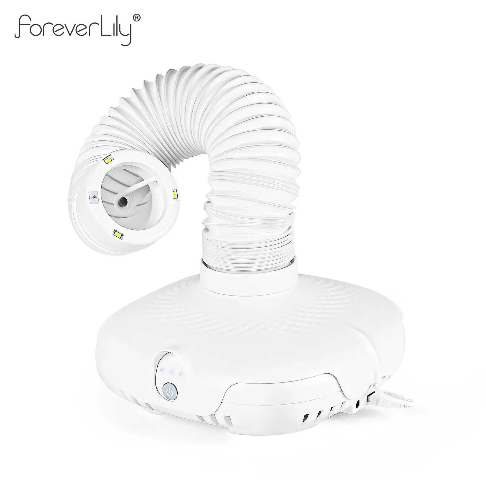 ForeverLily Nail Dust Collector with Pipeline 130W Turbo Vacuum Cleaner 6-Speed Adjustable Filter for Salon & Personal Use Manicure Acrylic Clear Gentle Polish Smooth Cleanser Cutics