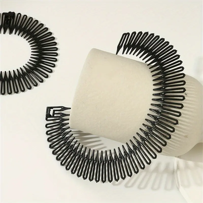 1pc Seamless Elastic Hair Comb Set - Invisible Anti-Breakage Fix for Broken Hairs, Comfort Fit Flexible Stretch Headbands, Hairband, Stylish Hair Accessories, Styling, Elastic Hair Accessory
