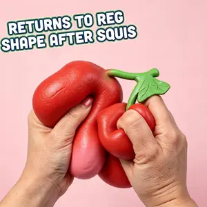 Hot selling cherry decompression toy, Pinch Le Cherry Creative, super soft, slow rebound, squeeze and release pressure, small toy decompression creative, containing fillers