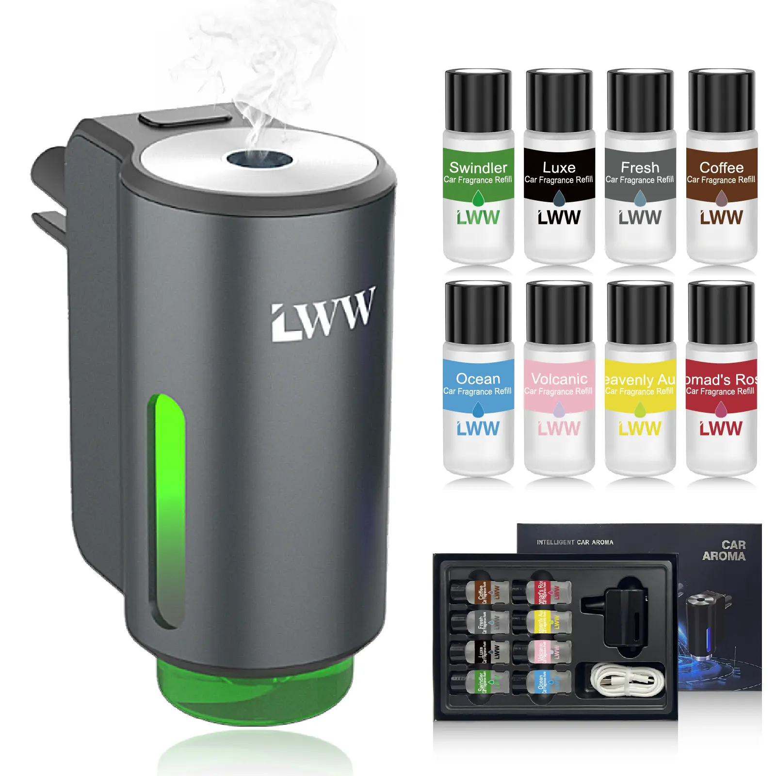 (8 bottles) - GRAY - Mixed Flavors