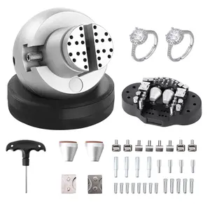 【fathersdaygift】VEVOR Ball Vise 5" Engraving Setting Tool360° Rotation Engraving Block Vise35 PCS Attachment Jewelry Engraving Block Tools Standard Block for Gemstone Inlay and Small-Scale Engraving