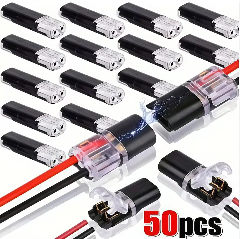 2026 Double-Wire Plug-in Connector Led Light Strip Connectors 2 Pin,Led Strip Lights Connectors Low Voltage Wire Connector with Locking Buckle,Fast Connect Plugs Led Connectors for Strip. lead strip automotive wiring electricity