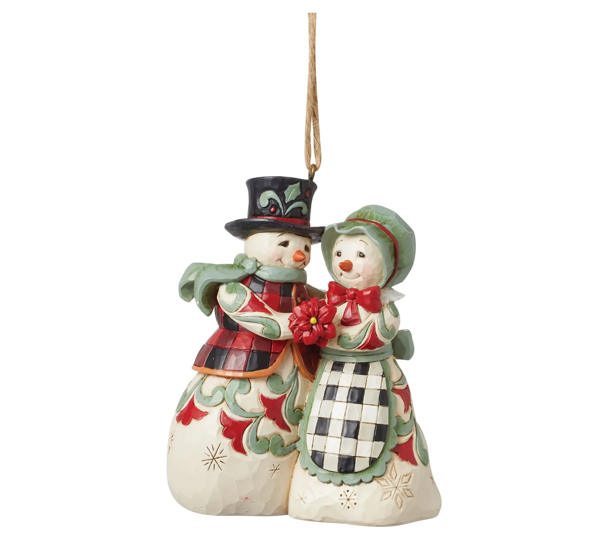 Jim Shore Highland Glen Snowmen Mr&Mrs Ornament