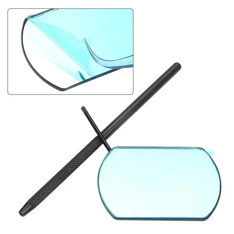 Stainless Steel Eyelash Extension Cosmetic Mirror, Multi-Functional Lash Inspection Tool, Beauty Makeup Accessory for Salon Use